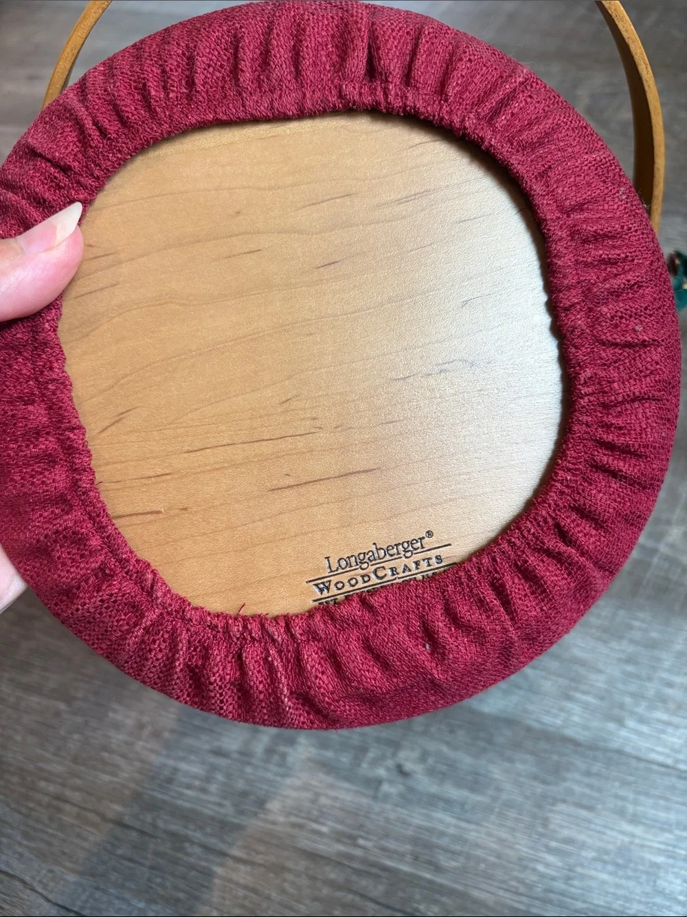 Longaberger 1994 Jingle Bell Basket  Holly Lid Liner & Protector READ